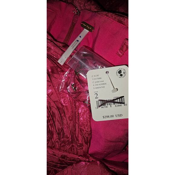 New FREE PEOPLE Make An Entrance Maxi Dress $298 SIZE 2 Pink REMOVABLE STRAPS - Picture 6 of 6